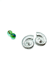 ''GRAND NAUTILUS'' STAINLESS STEEL EARRINGS