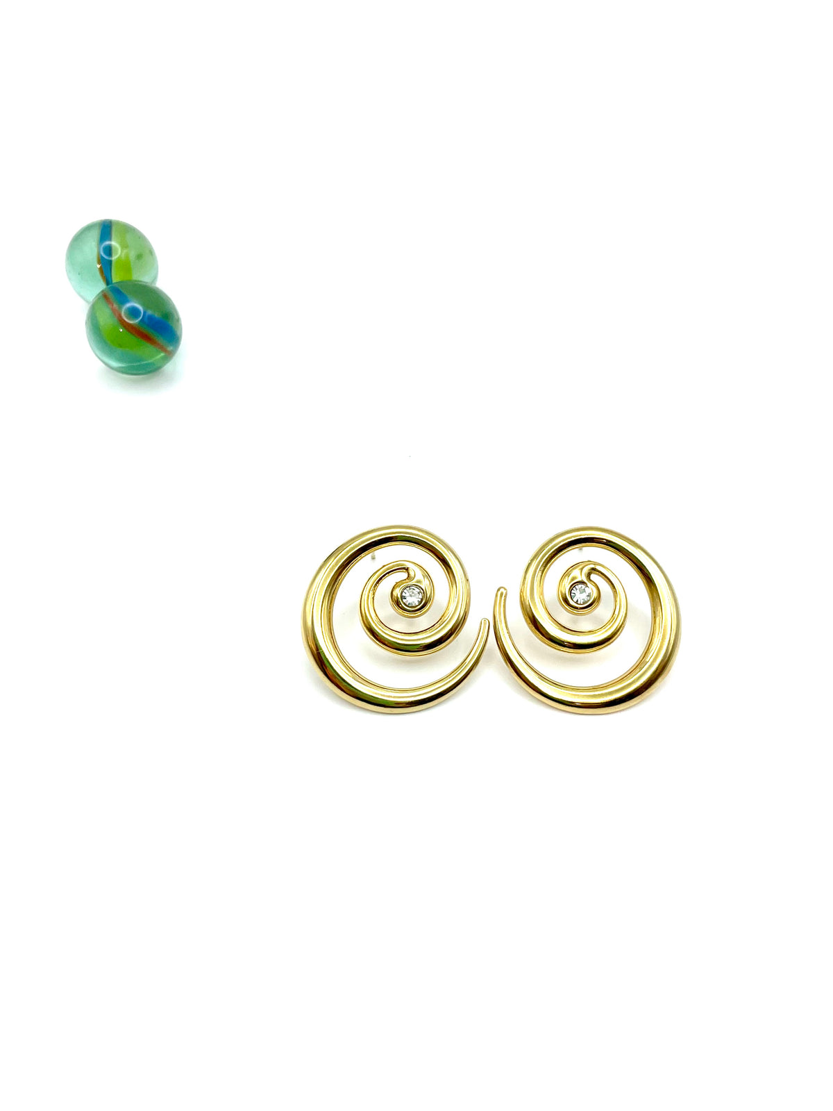 ''SPINNING'' STAINLESS STEEL EARRINGS