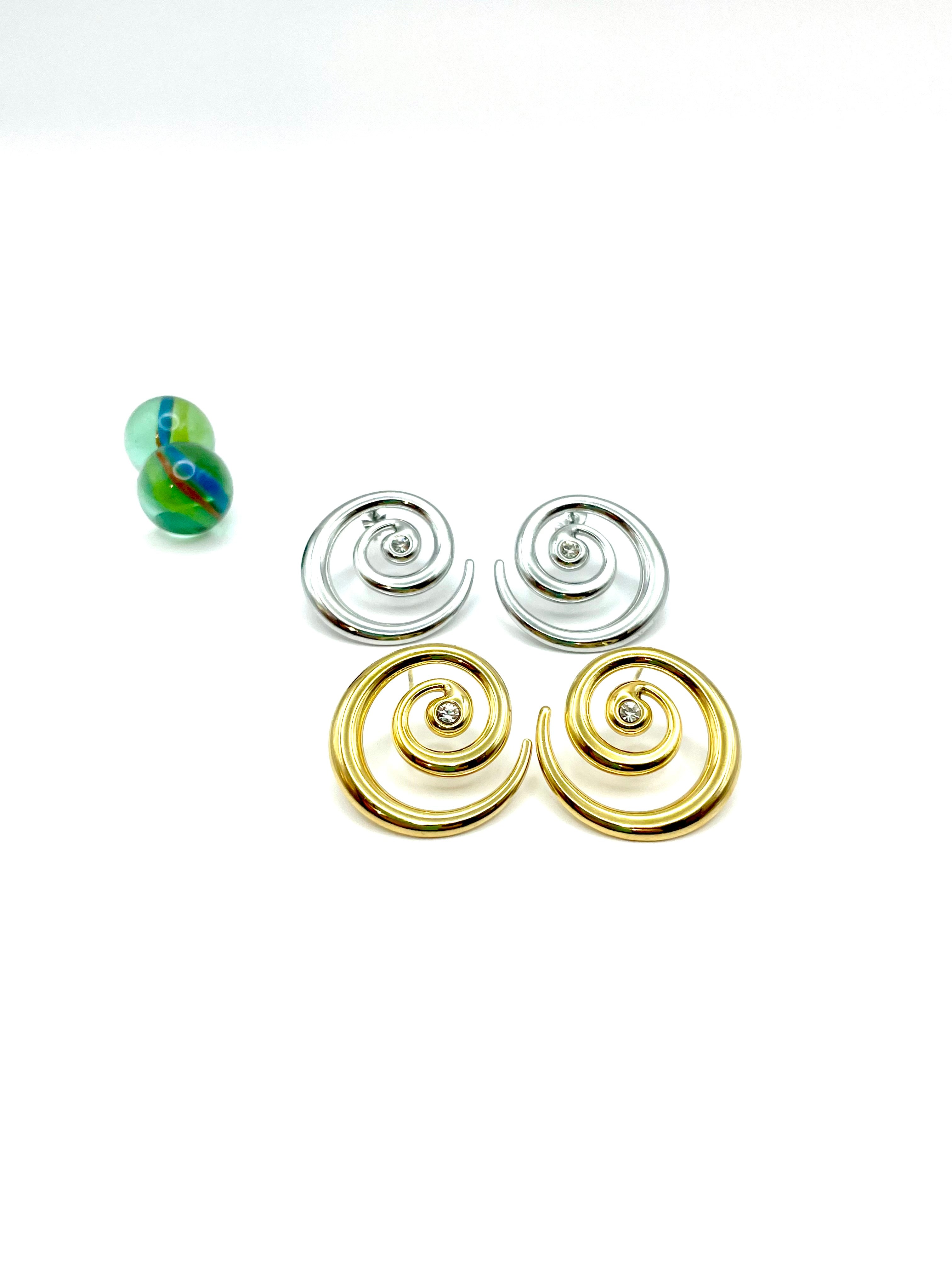 ''SPINNING'' STAINLESS STEEL EARRINGS