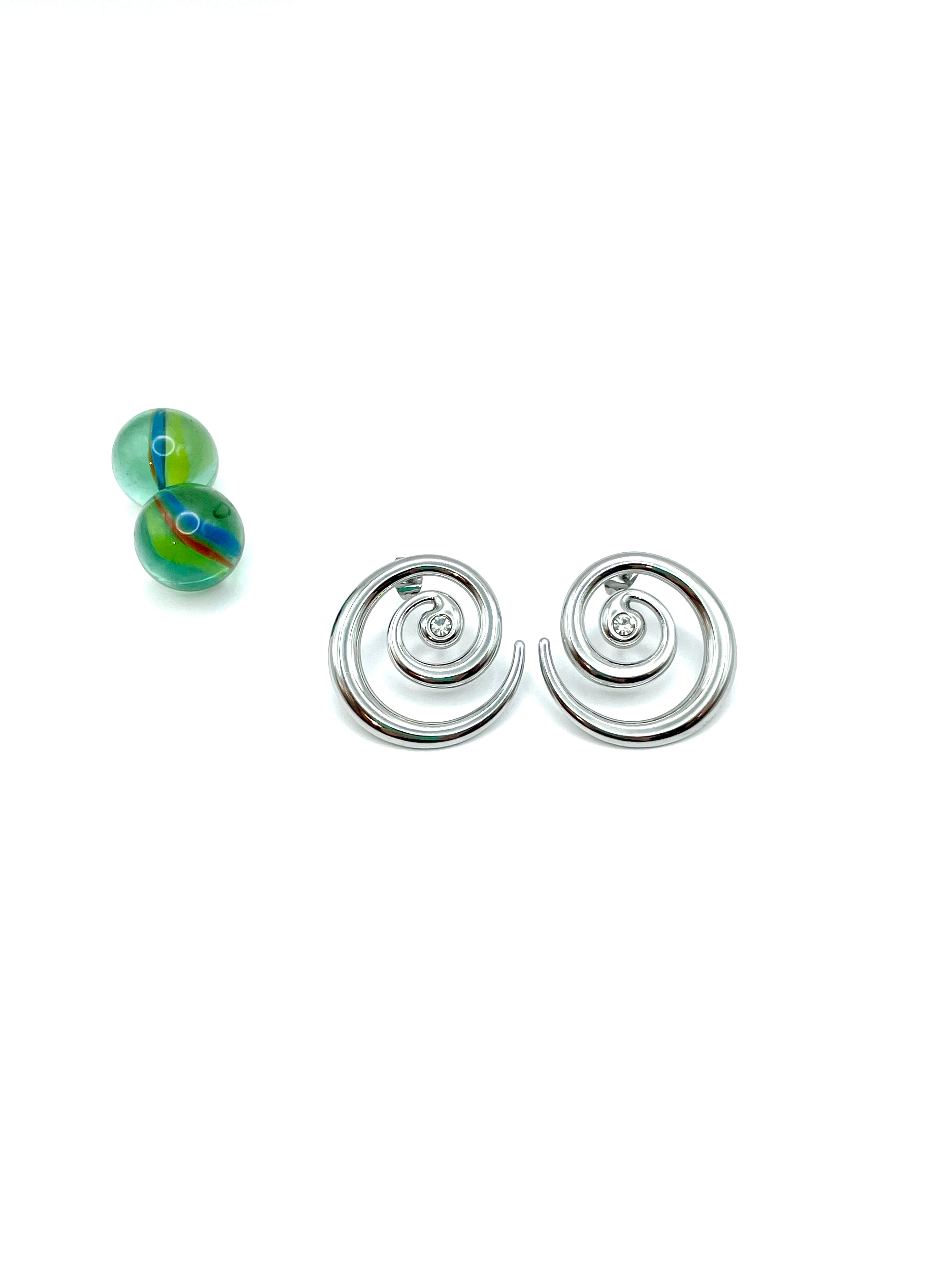''SPINNING'' STAINLESS STEEL EARRINGS