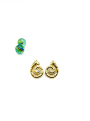 ''SPIRAL SHELLS'' STAINLESS STEEL EARRINGS
