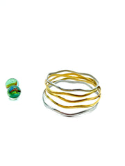 “Waves” minimal bangles ( stainless steel)