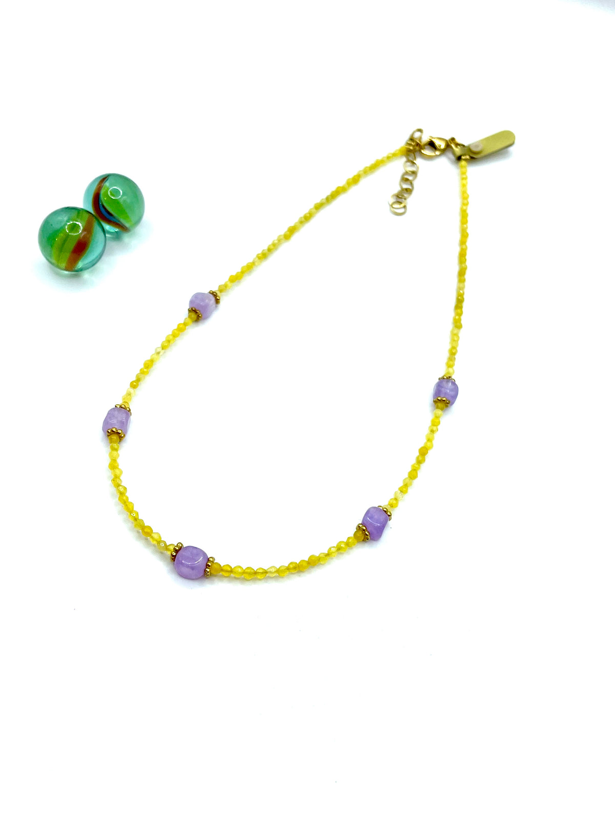 YELLOW & LILAC JADE NECKLACE mini