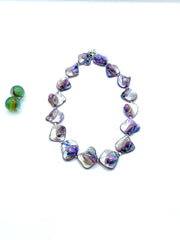 PURPLE SHELL PEARL CHOKER NECKLACE