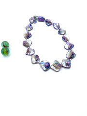 PURPLE SHELL PEARL CHOKER NECKLACE