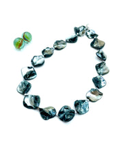 GRAY SHELL PEARL CHOKER NECKLACE