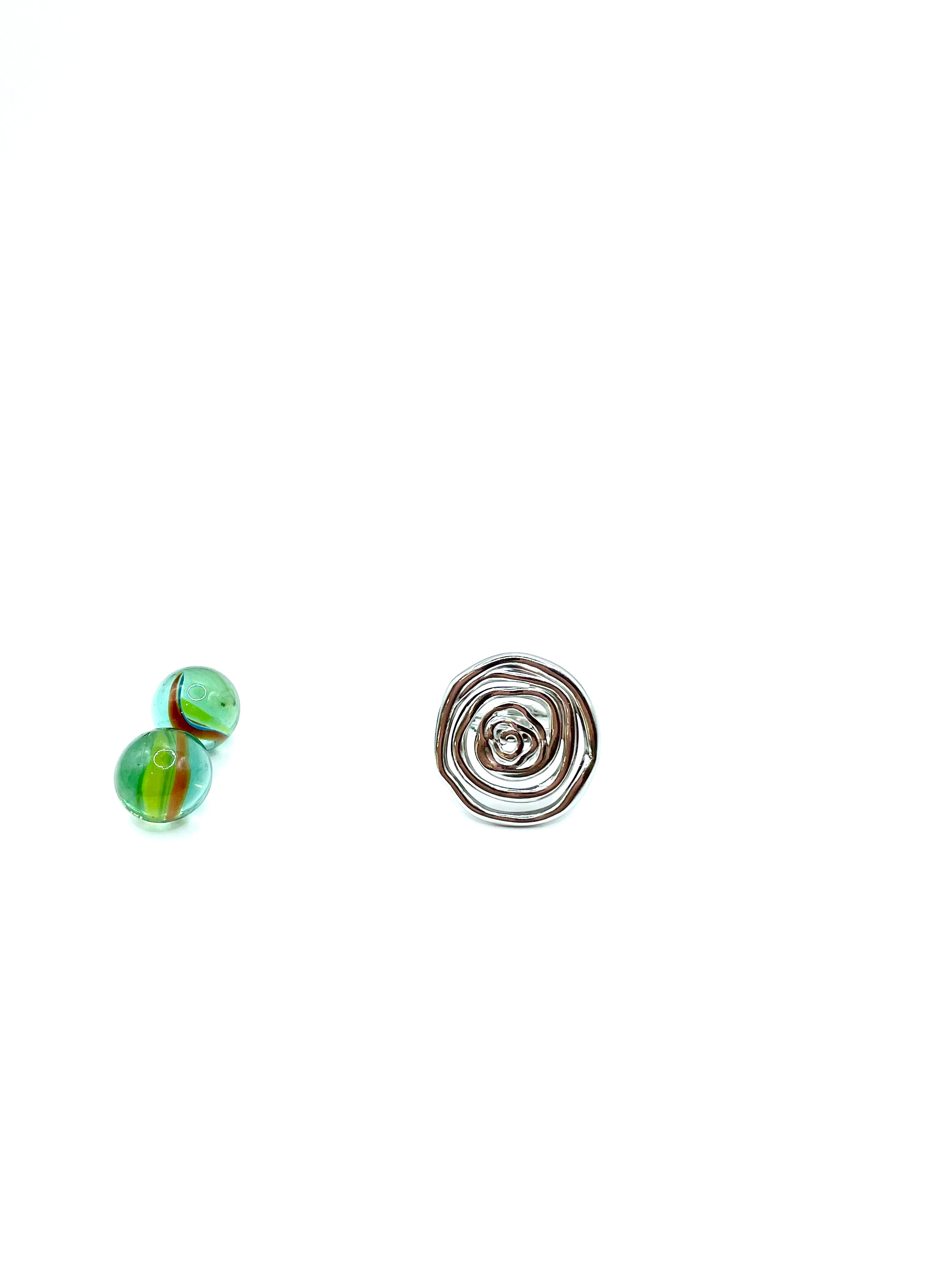 “Wavy spiral” stainless steel RING