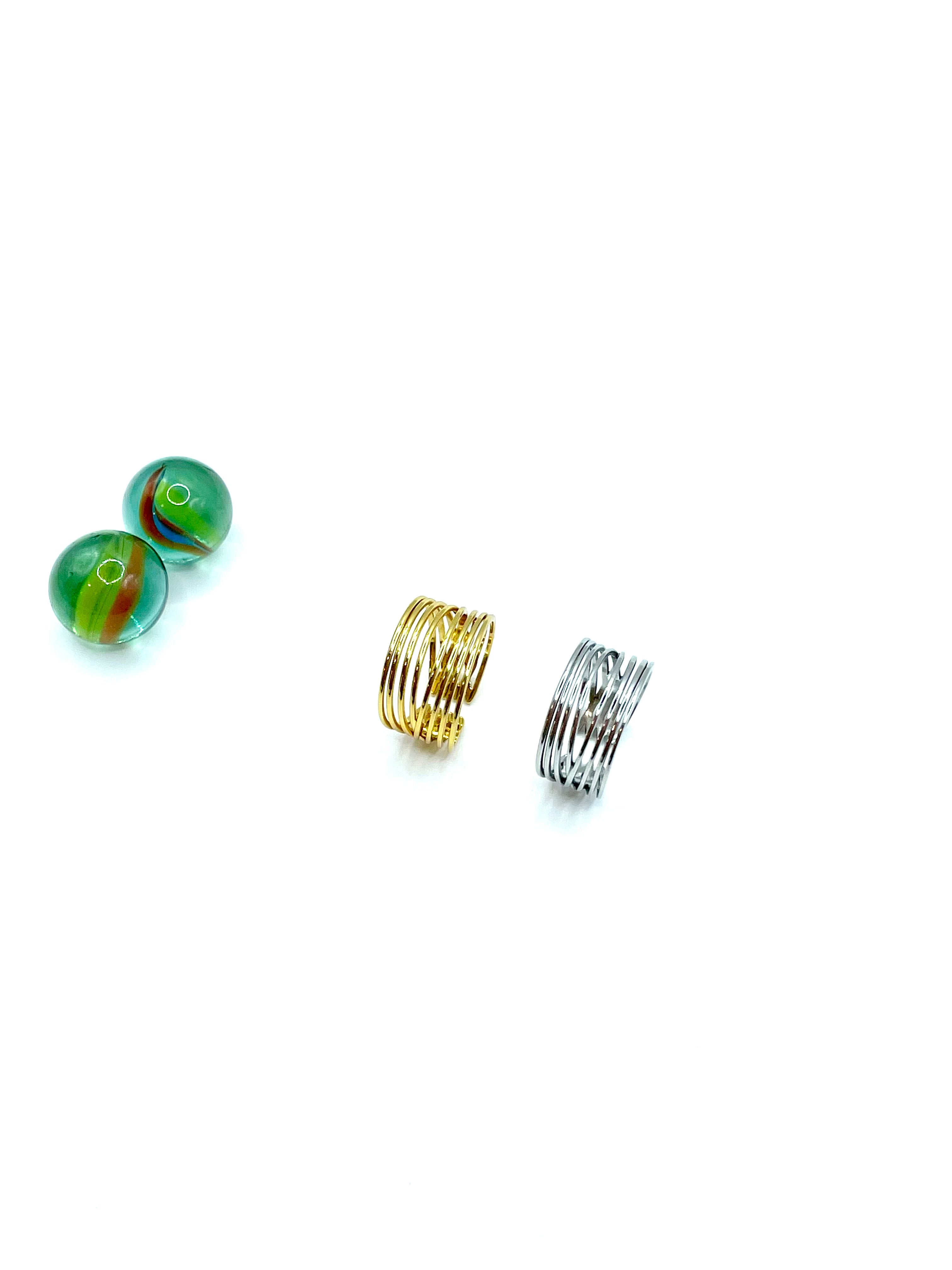 “Lines” stainless steel RING