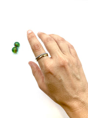 “Dotty” stainless steel RING ( silv/gold mix)