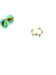 multi crystals mini stainless steel RING