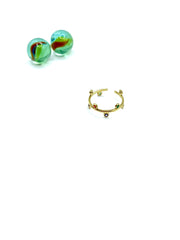 multi crystals mini stainless steel RING