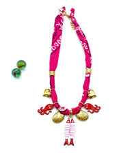 BANDANA NECKLACE FUCHSIA / SARDINES IN LOVE