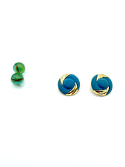 ''Air force BLUE'' VINTAGE EARRINGS