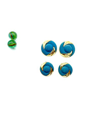''Air force BLUE'' VINTAGE EARRINGS
