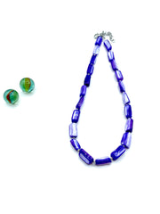 VIVID MAUVE SHELL PEARL BASIC NECKLACE