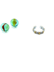 riviera stainless steel RING CRYSTAL WHITE ( MIX SILV/GOLD)