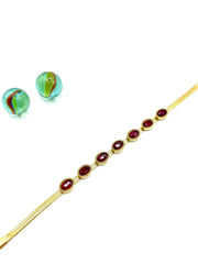 ROSETTA STAINLESS STEEL BRACELET ( OVAL RED )