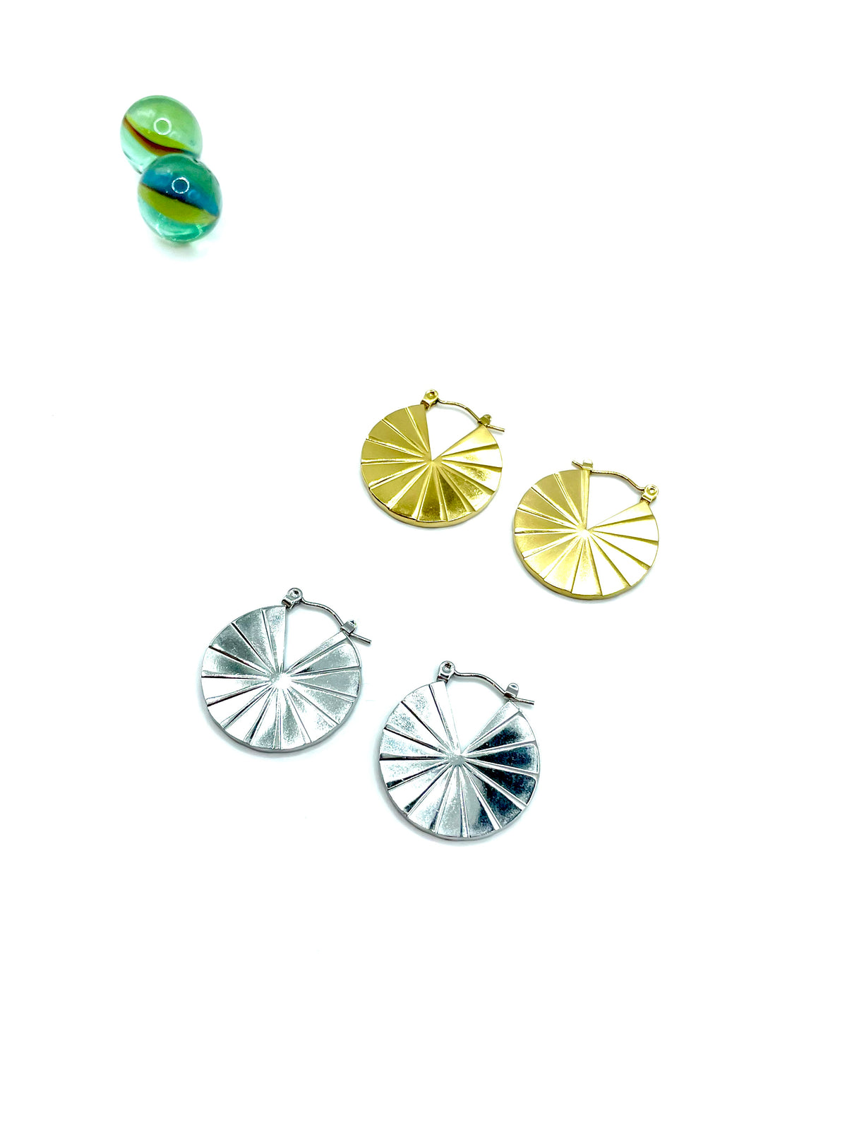 ''Luna park wheel'' stainless steel earrings