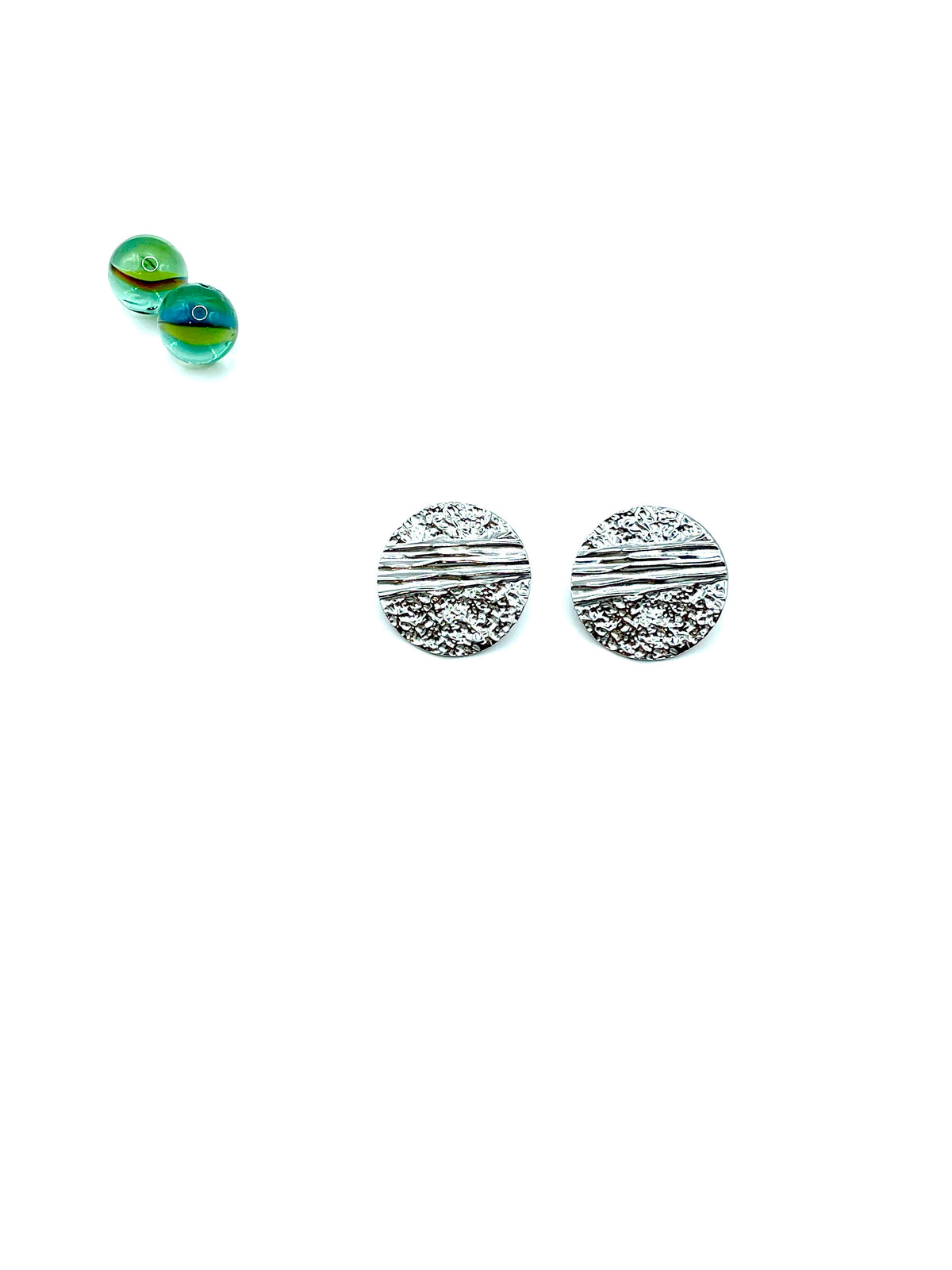 “Silver Coins” stainless steel earrings