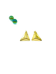 ''3D TRIANGLES'' stainless steel earrings