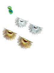 '' Rising Sun'' stainless steel earrings