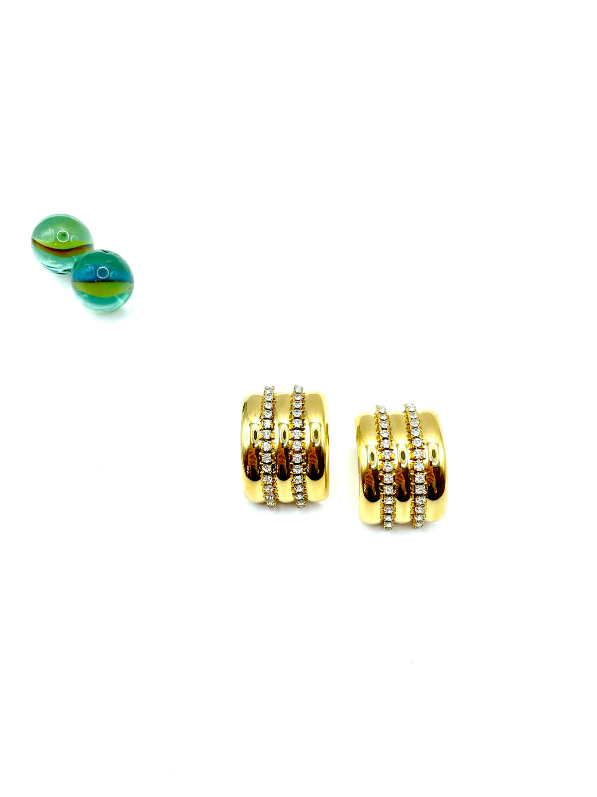 “Crystell” stainless steel earrings