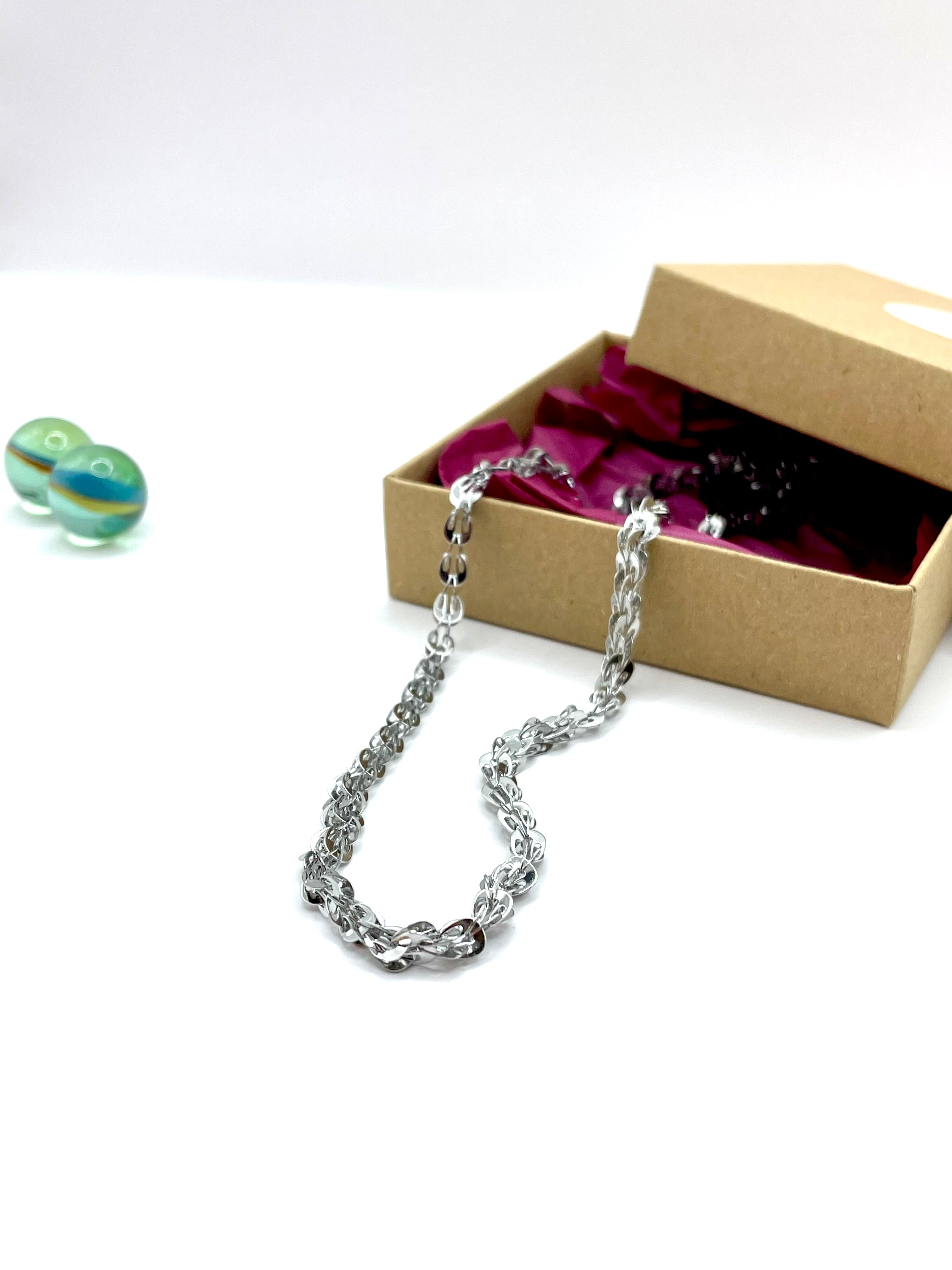 ''wheat'' stainless steel chain necklace