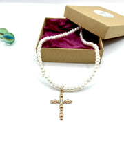 freshwater pearls A' & modern ''bubble cross ''