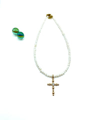 freshwater pearls A' & modern ''bubble cross ''