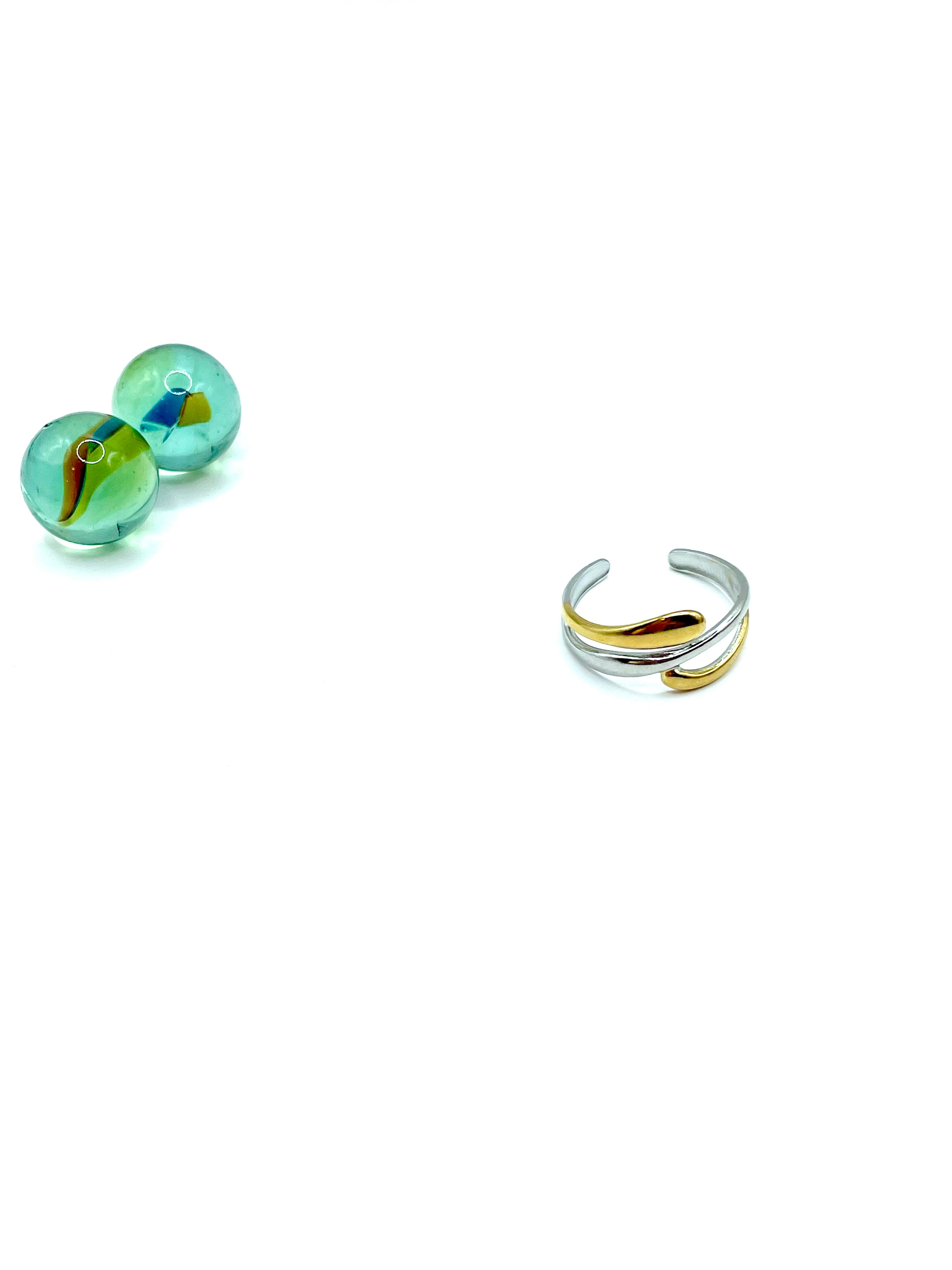 “Flames” stainless steel RING