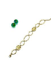 ''hammered ovals'' stainless steel bracelet