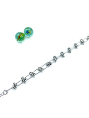 ''Knots'' stainless steel bracelet