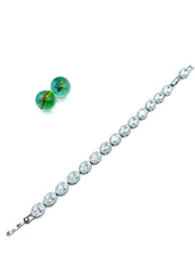 “oval rosettes” stainless steel bracelet