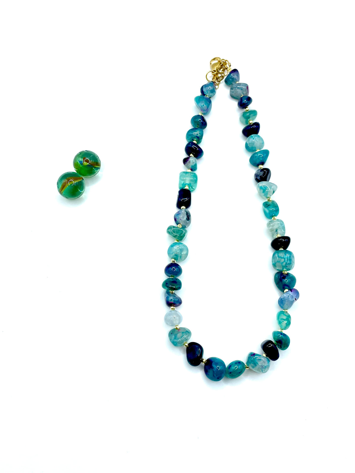 IRREGULAR SHAPED FLUORITE NECKLACE