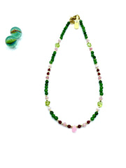 ''pink drop'' jade necklace