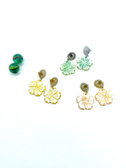 '' Magnolia '' dangle earrings