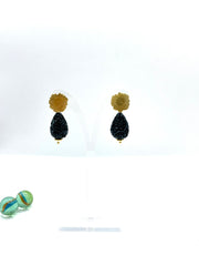 ''JASMINE'' DANGLE EARRINGS ( black )