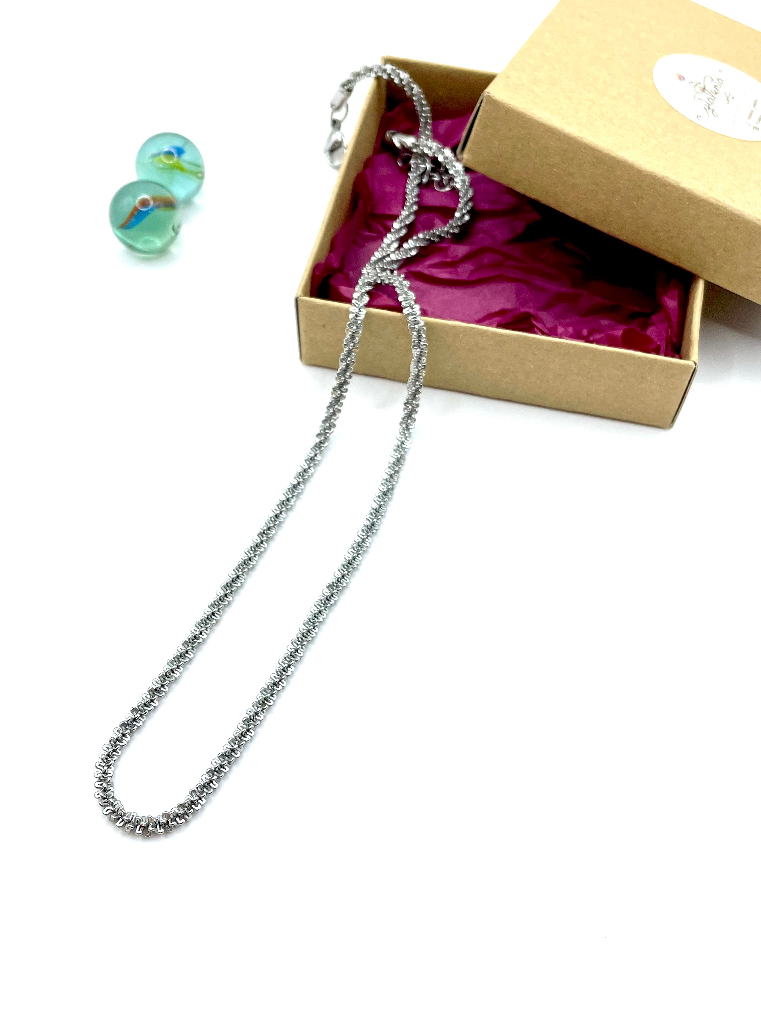 ''popcorn'' basic stainless steel chain