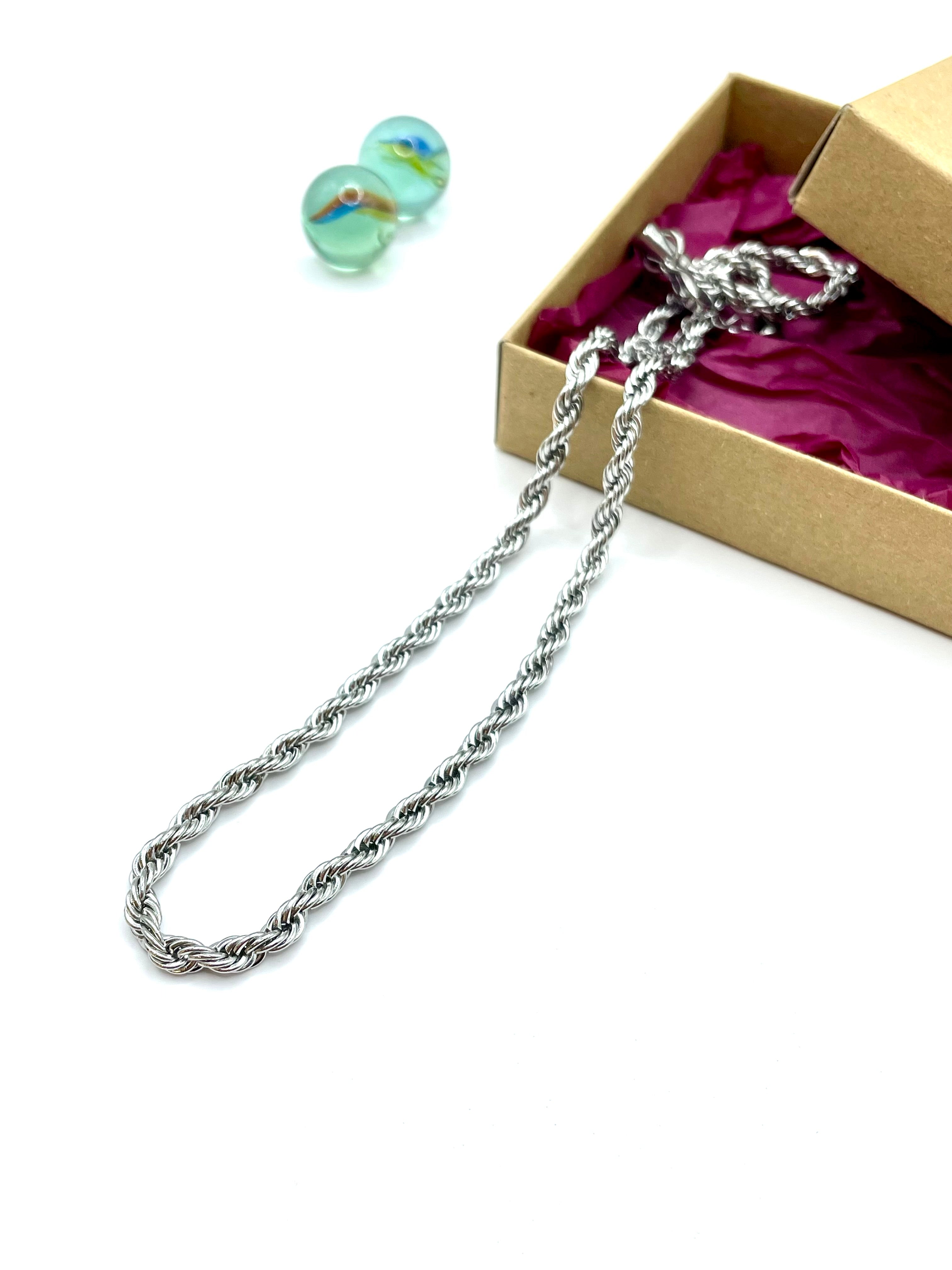''ponytail'' medium stainless steel chain