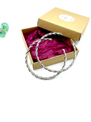 “Twisted braids” stainless steel bracelet