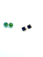 CLIP-ON EARRINGS ''RHOMBUS'' WITH CRYSTALS