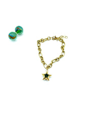 ''LUCKY STAR'' charm bracelet stainless steel