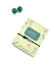 UNISEX ''2026'' bracelet ( black howlite cross)