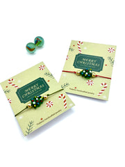 ''XMAS TREE'' BRACELET ( MURANO GLASS & HEMATITE )