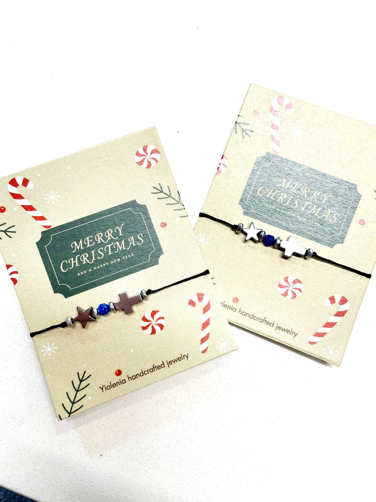 unisex minimal hematite bracelet (black cord)