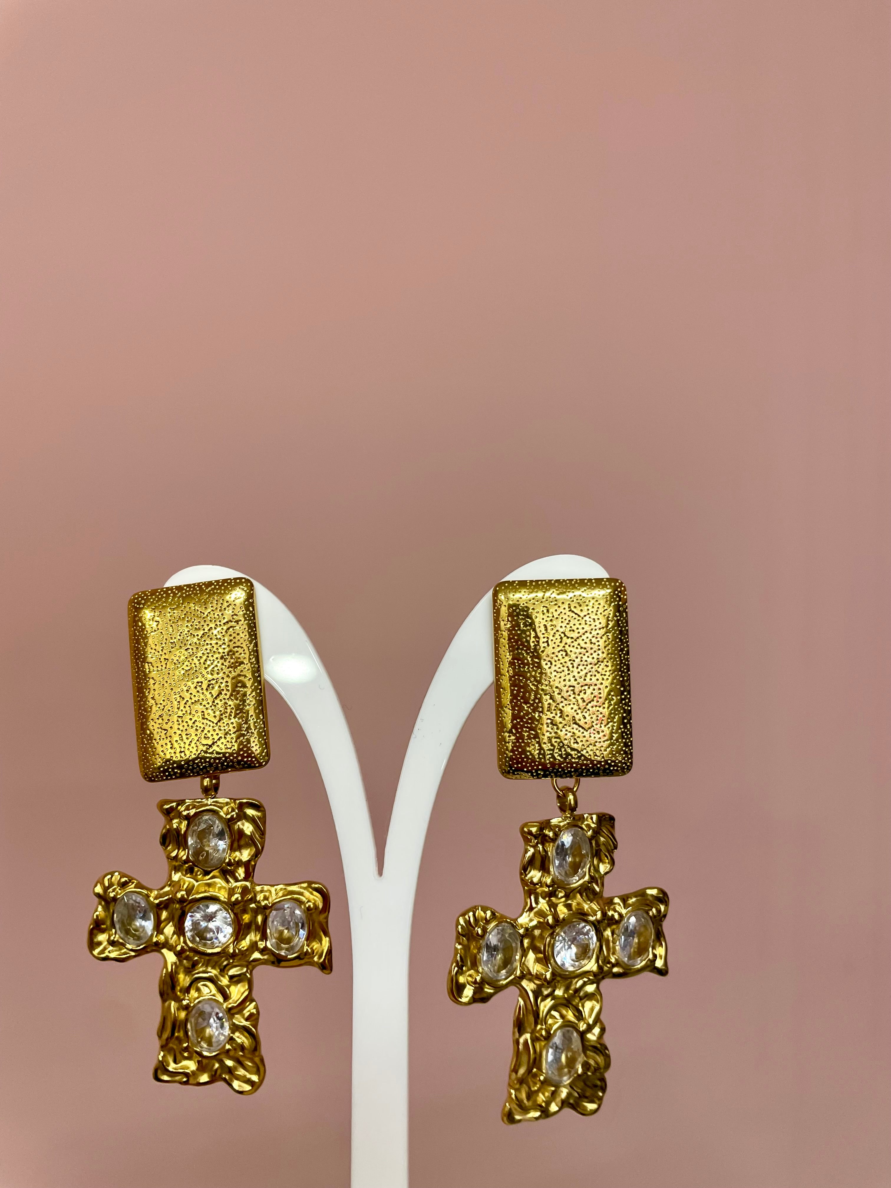 ''PORFYRA'' EARRINGS STAINLESS STEEL