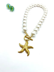 ''KELLY'' SHELL PEARL CHOKER NECKLACE πολυμορφικό