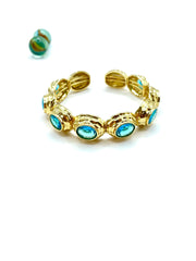 ''CLEOPATRA'' BRACELET (aqua marine blue)