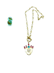 ''HEART OF DESIRE'' STEEL CHAIN NECKLACE (off white)