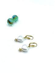''SHELL PEARL HEARTS'' EARRINGS